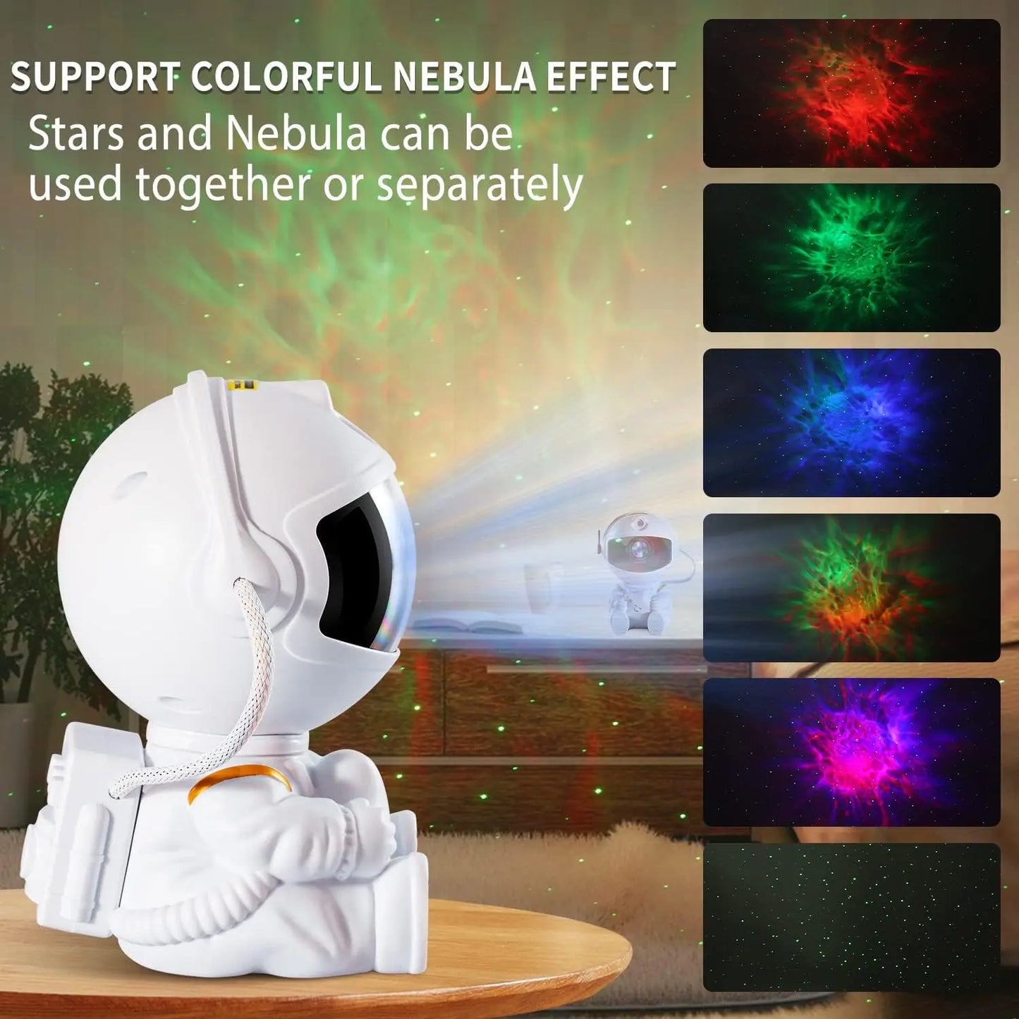 Galaxy Light Projector Gift Kids Adults Astronaut Night Light Bedroom Room Star Ceiling Decoration Night Lamp