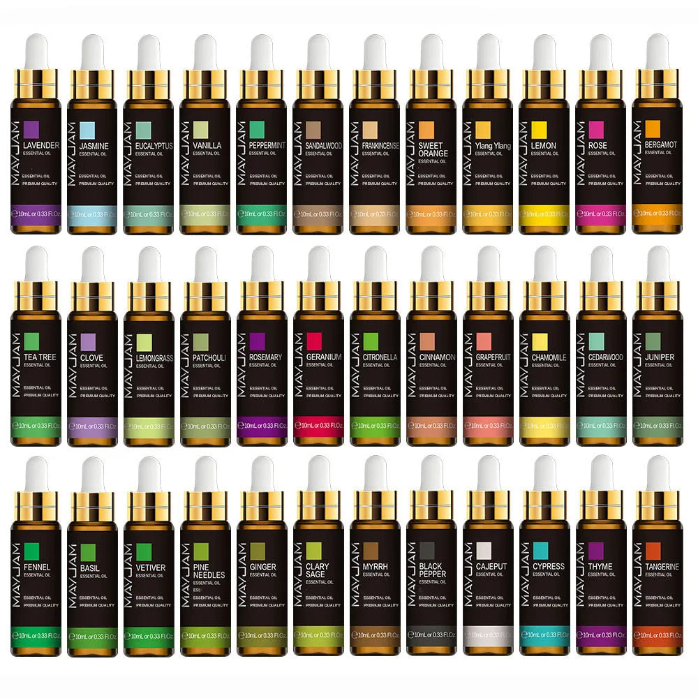 10ML Aromatic Diffuser Essential Oil Lavender Vanilla Myrrh Fragrance Oil for Soaps Candle Making Massage Humidifiers