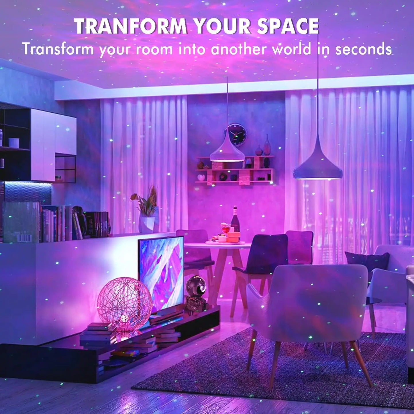 Galaxy Light Projector Gift Kids Adults Astronaut Night Light Bedroom Room Star Ceiling Decoration Night Lamp