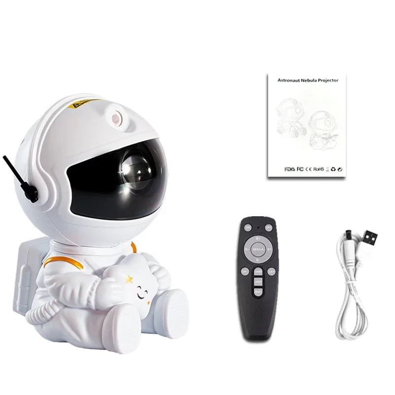 Galaxy Light Projector Gift Kids Adults Astronaut Night Light Bedroom Room Star Ceiling Decoration Night Lamp