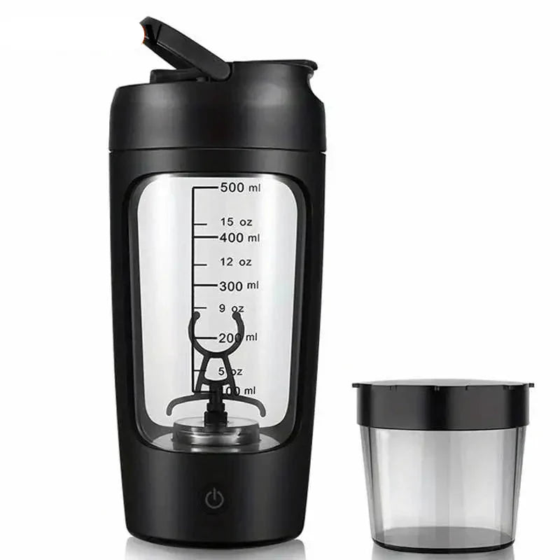 500ML Electric Shaker Bottle USB C Rechargeable Automatic Mixer Black-0