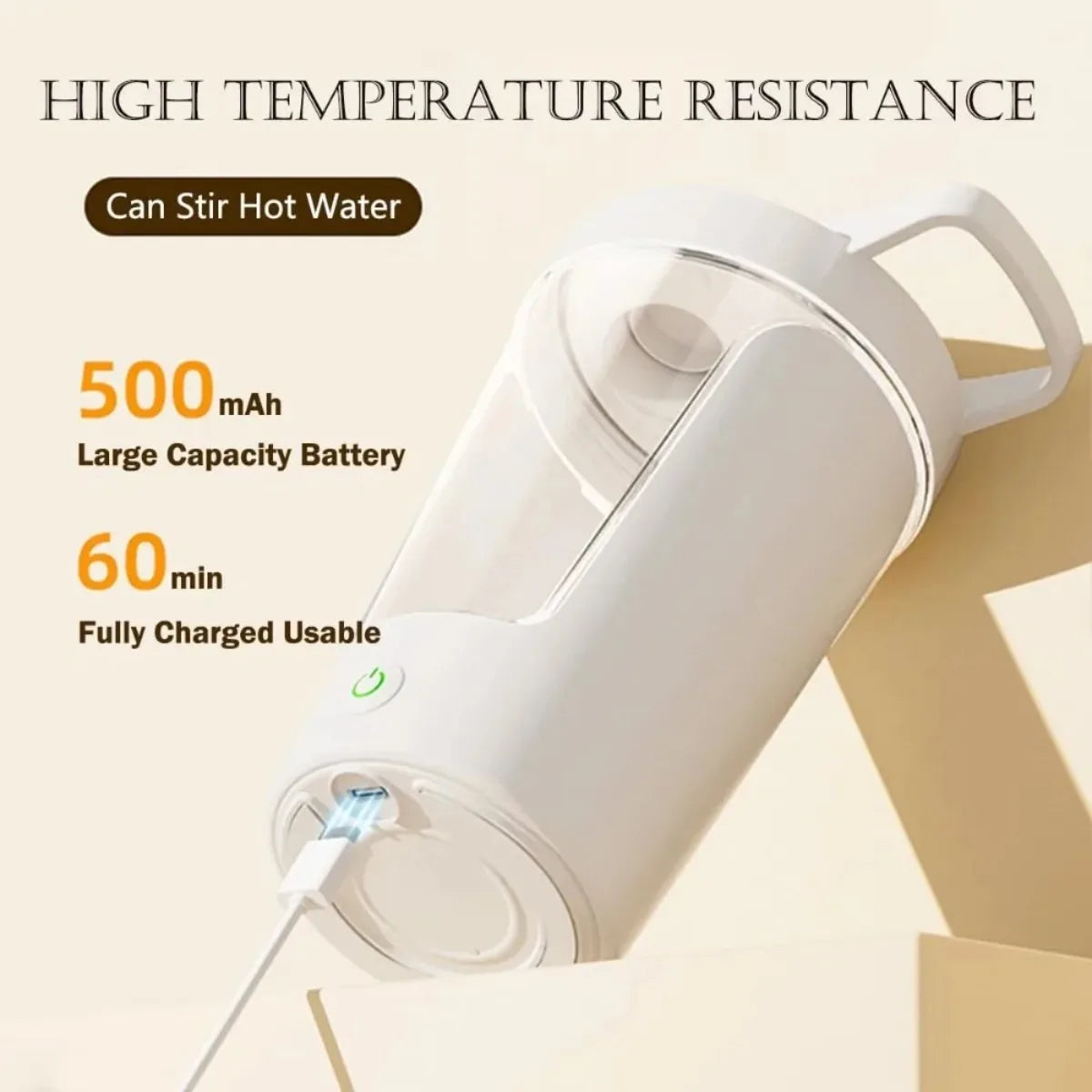 Electric Protein Shaker Cup, USB Rechargeable Protein Shake Blender, Portable Blender, Automatic Blender